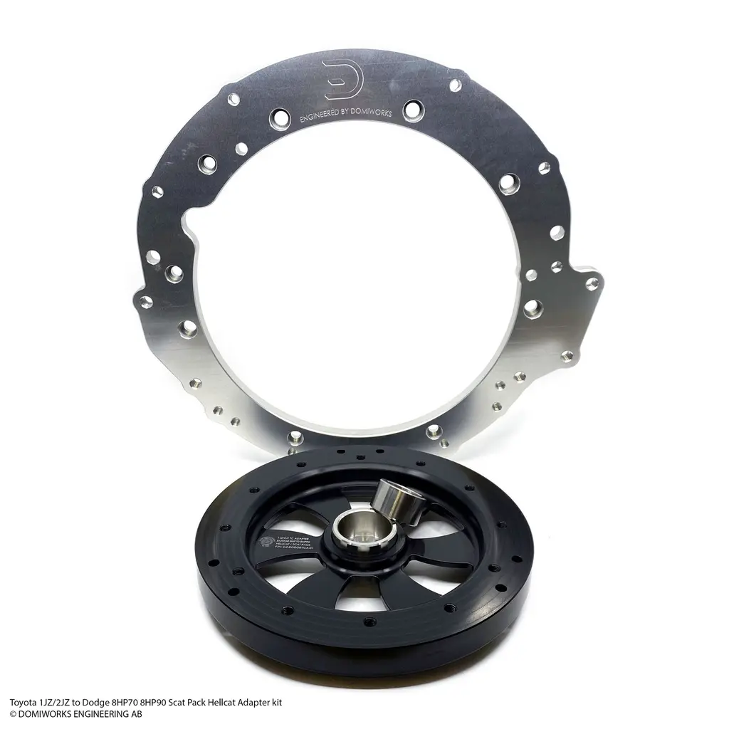Kit adaptateur DomiWorks 2JZ vers Dodge 8HP pour projets de swap au Canada
